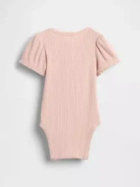 Baby First Favorites – Bodys mit feinen Rippen und Puffärmeln