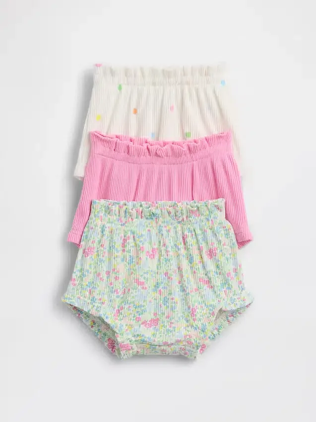 Baby First Favorites Tinyrib-Bloomer mit Rüschen (3er-Pack)