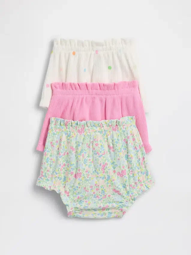 Baby First Favorites Tinyrib-Bloomer mit Rüschen (3er-Pack)