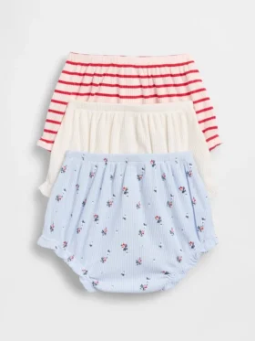 Baby First Favorites Tinyrib-Bloomer mit Rüschen (3er-Pack)