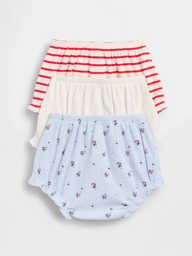 Baby First Favorites Tinyrib-Bloomer mit Rüschen (3er-Pack)