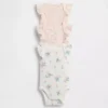 Baby First Favorites Tinyrib-Bodys mit Rüschen (3er-Pack)