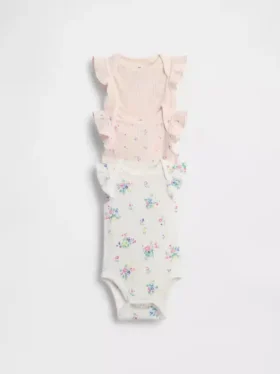 Baby First Favorites Tinyrib-Bodys mit Rüschen (3er-Pack)