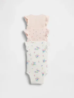 Baby First Favorites Tinyrib-Bodys mit Rüschen (3er-Pack)