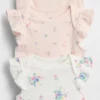 Baby First Favorites Tinyrib-Bodys mit Rüschen (3er-Pack)