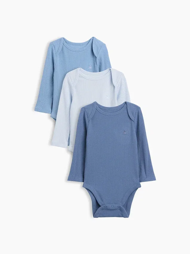 Baby First Favorites Tinyrib-Bodys mit Tasche (3er-Pack)