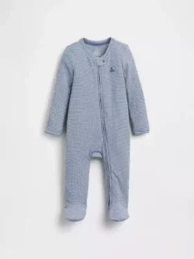 Baby First Favorites Tinyrib-Streifen-Einteiler mit Füßchen
