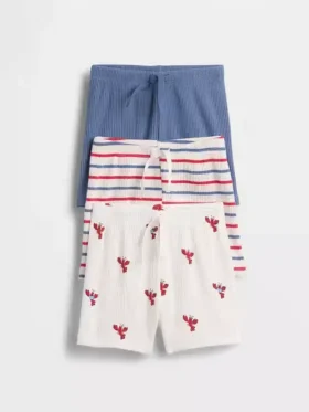 „Baby First Favorites“ Tinyrib-Streifen-Shorts zum Hineinschlüpfen (3er-Pack)