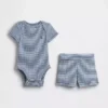 Baby „Grow-With-Me“-Set mit Shorts aus feinem Rippstrick