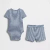 Baby „Grow-With-Me“-Set mit Shorts aus feinem Rippstrick