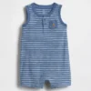 Baby-Henley-Shorty-Einteiler aus Bio-Baumwolle