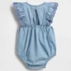 Baby-Jeans-Einteiler mit Ösen