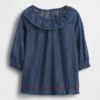 Baby-Jeans-Kleid mit Rüschenkragen