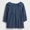 Baby-Jeans-Kleid mit Rüschenkragen
