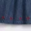 Baby-Jeans-Kleid mit Rüschenkragen