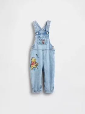 Baby-Jeans-Latzhose mit Winnie-Puuh-Motiv