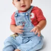 Baby-Jeans-Latzhose mit Winnie-Puuh-Motiv
