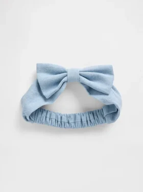 Baby-Jeans-Stirnband mit Schleife