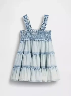 Baby-Jeanskleid mit Stufenrock