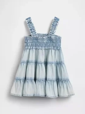 Baby-Jeanskleid mit Stufenrock