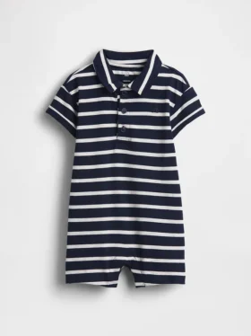 Baby-Jersey-Poloshirt-Shorty-Einteiler