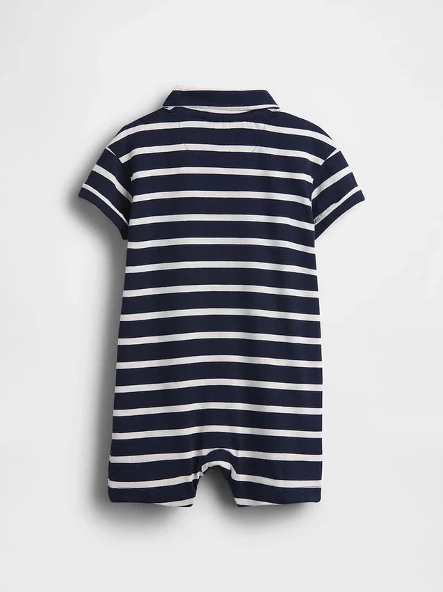 Baby-Jersey-Poloshirt-Shorty-Einteiler