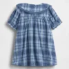 Baby-Kleid mit Kragen und Karomuster