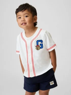 Baby & Kleinkind-Baseball-Jersey-T-Shirt mit Brannan-Bär-Logo