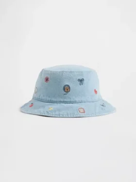 Baby & Kleinkind Bestickter Denim-Bucket-Hut
