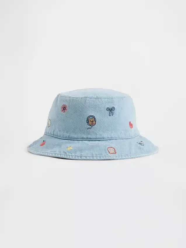 Baby & Kleinkind Bestickter Denim-Bucket-Hut