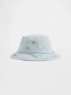 Baby & Kleinkind Bestickter Denim-Bucket-Hut