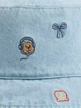 Baby & Kleinkind Bestickter Denim-Bucket-Hut