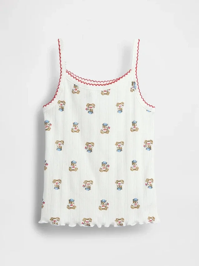 Baby & Kleinkind-Cami-Top „Brannan Bear“ mit Pointelle-Strick