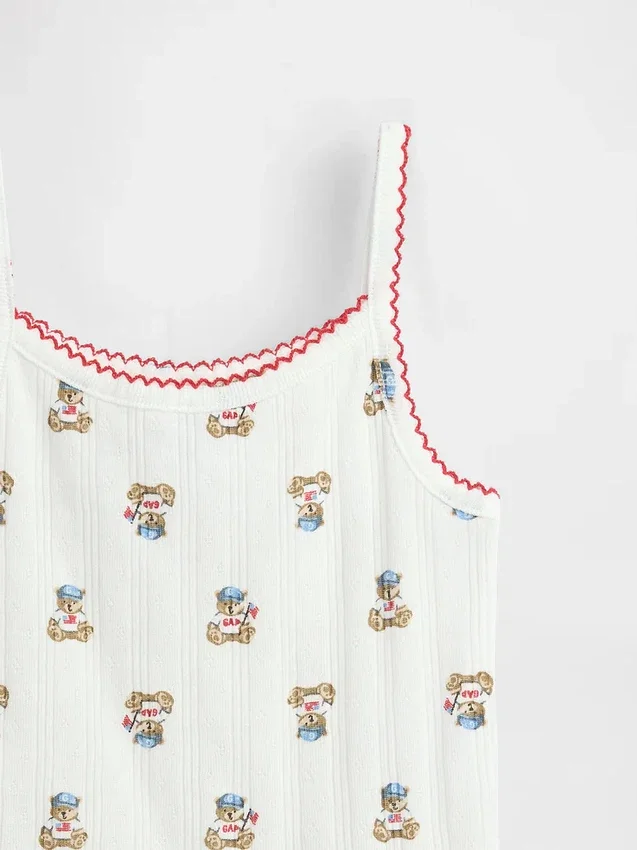 Baby & Kleinkind-Cami-Top „Brannan Bear“ mit Pointelle-Strick