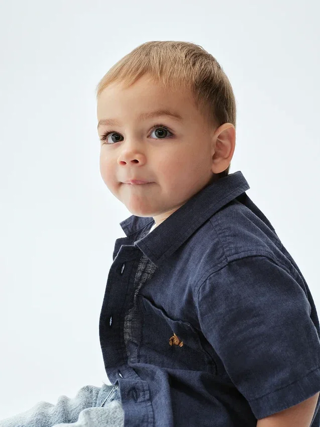 Baby & Kleinkind-Hemd aus Leinen-Baumwolle