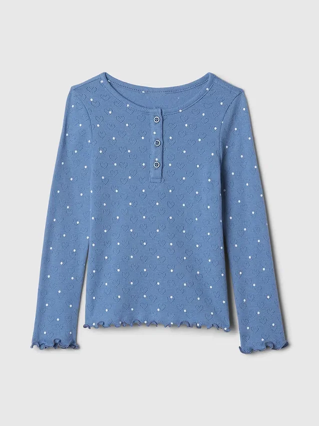 Baby & Kleinkind-Henley-Oberteil aus Pointelle