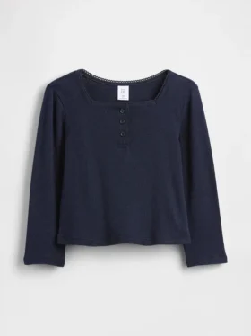 Baby & Kleinkind-Henley-Oberteil aus Pointelle