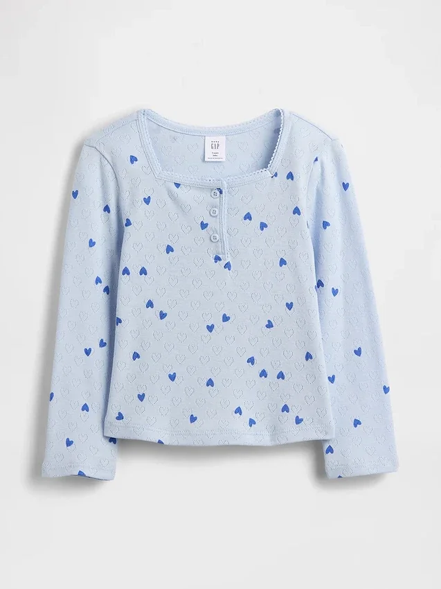 Baby & Kleinkind-Henley-Oberteil aus Pointelle