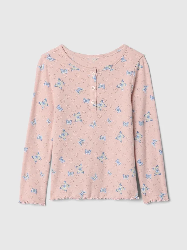 Baby & Kleinkind-Henley-Oberteil aus Pointelle