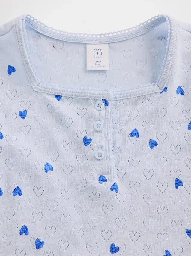 Baby & Kleinkind-Henley-Oberteil aus Pointelle