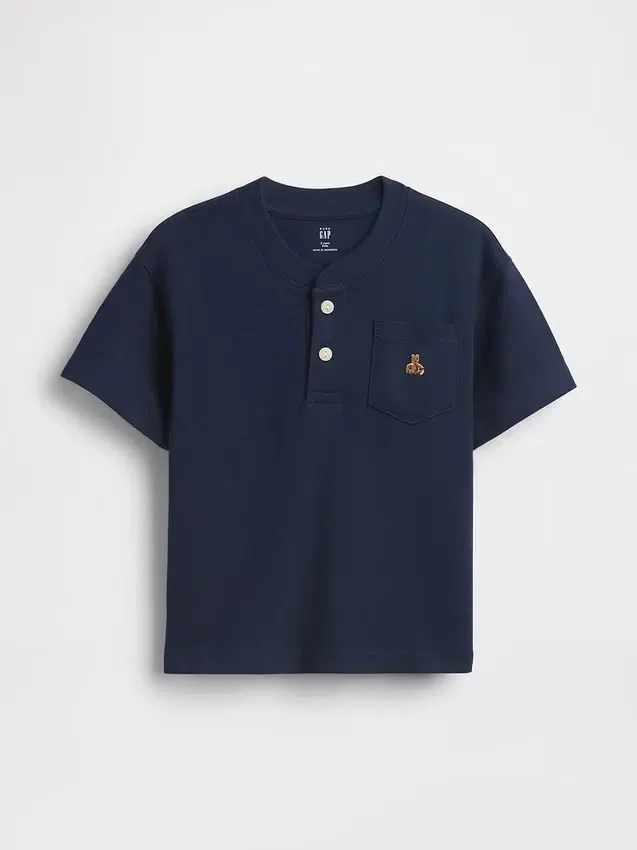 Baby & Kleinkind-Henley-T-Shirt mit Tasche