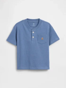 Baby & Kleinkind-Henley-T-Shirt mit Tasche