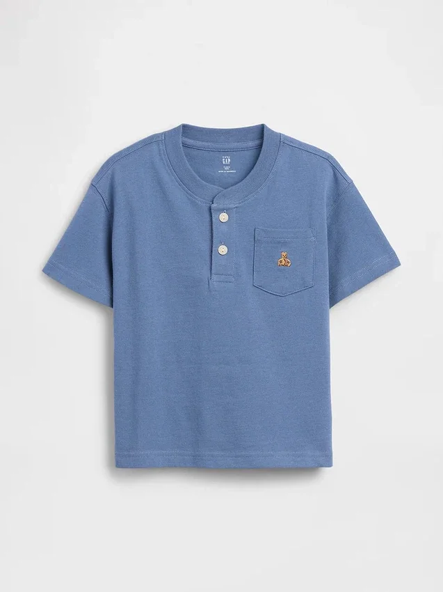Baby & Kleinkind-Henley-T-Shirt mit Tasche