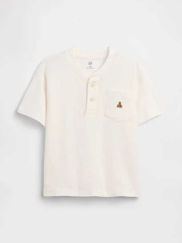 Baby & Kleinkind-Henley-T-Shirt mit Tasche