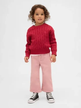 Baby & Kleinkind-Jeans aus Samt mit Schleife