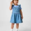 Baby & Kleinkind-Jeans-Overall mit Bären-Aufnäher
