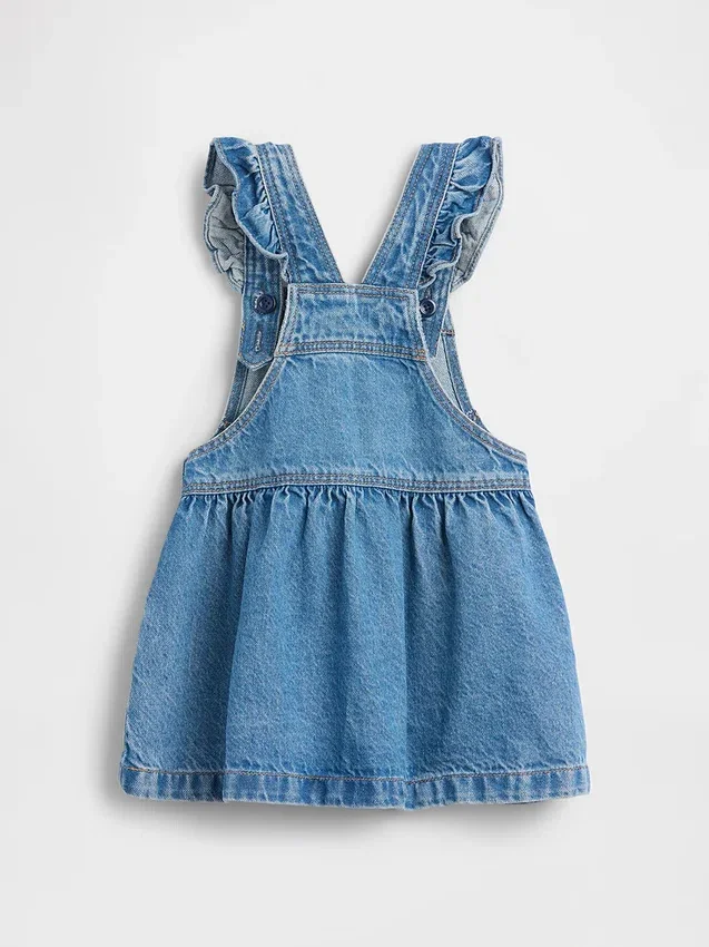 Baby & Kleinkind-Jeans-Overall mit Bären-Aufnäher