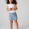 Baby & Kleinkind-Jeans-Shorts im Matrosen-Gingham-Look zum Hineinschlüpfen