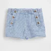 Baby & Kleinkind-Jeans-Shorts im Matrosen-Gingham-Look zum Hineinschlüpfen