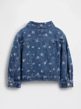Baby & Kleinkind-Jeansjacke mit Blumenmuster